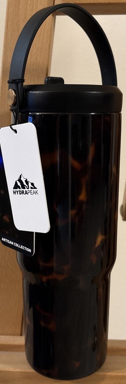 NWT Hydrapeak Nomad 32oz Tumbler Artisan Collection Tortoise Shell Nomad Black